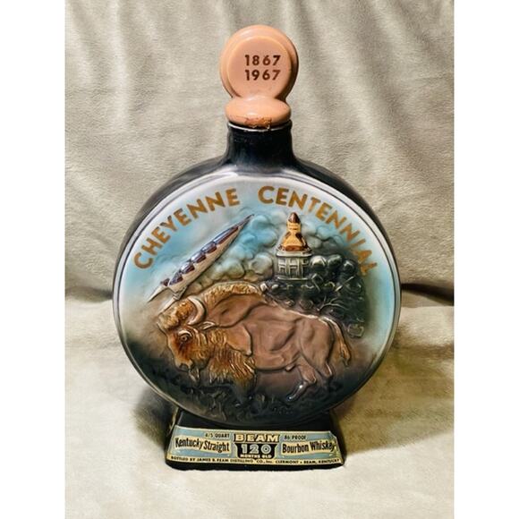 Vintage Jim Beam Cheyenne Centennial (1867-1967) Collector's Decanter-EMPTY